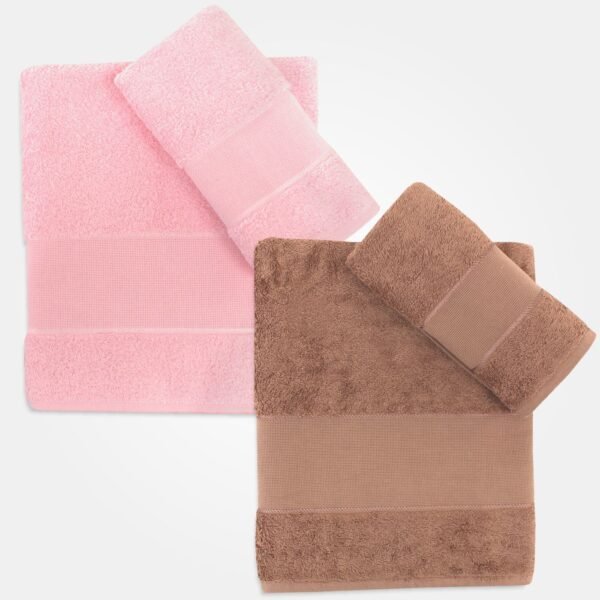 I Ricami del Cuore Bagno Coppia di Asciugamani in Spugna – BA62