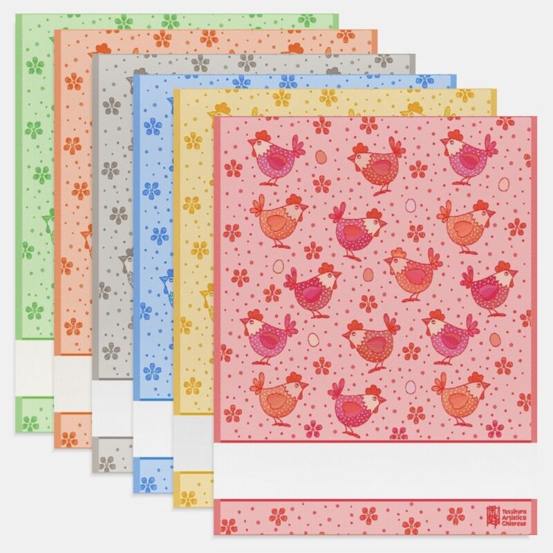 I Ricami del Cuore Cucina Strofinaccio Piumette GRANDI con tela Aida – XPST110 4