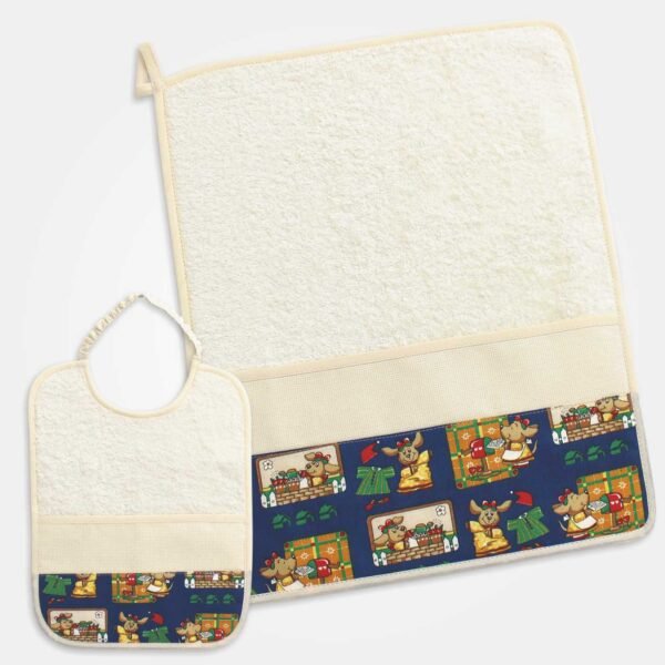 I Ricami del Cuore Linea Asilo Set asilo bavaglia e salvietta con tela Aida – SA923 2