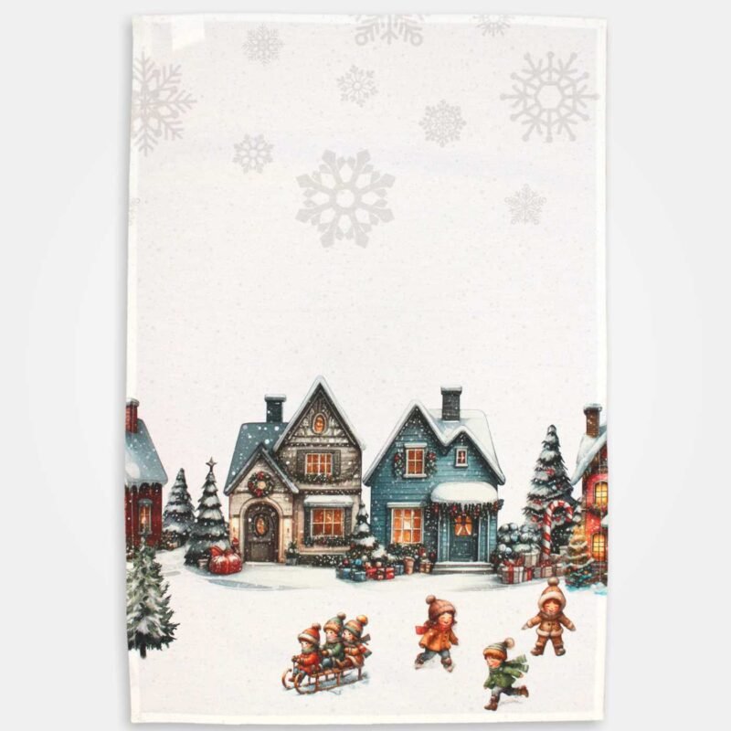 I Ricami del Cuore Linea Natale Strofinaccio Neve – XPNA48.12 3