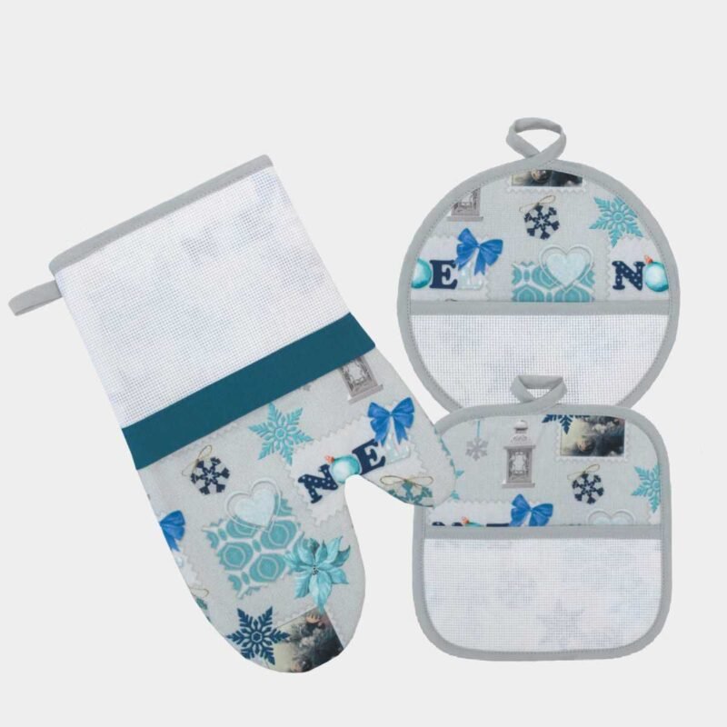 I Ricami del Cuore Guantoni e presine natalizie Set Guantone e Presine di Natale – NA736.20 3