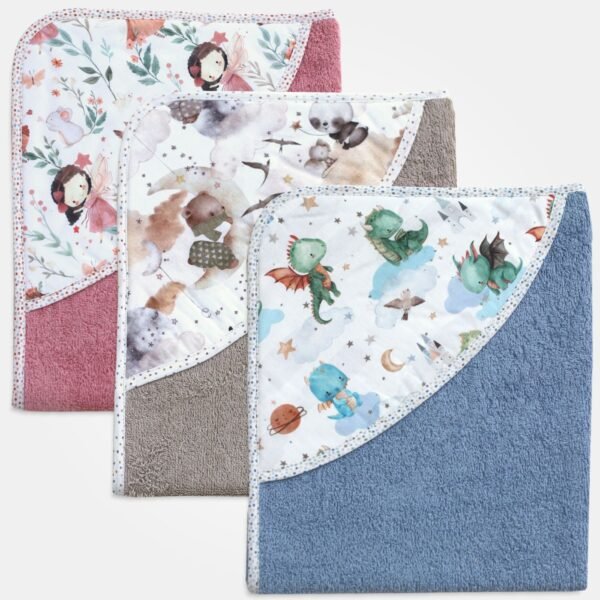 I Ricami del Cuore Accappatoi Accappatoio a triangolo “Favola” con tasca in tela Aida -XPBA35 2