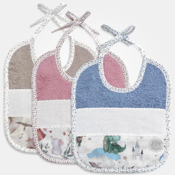 I Ricami del Cuore Bavaglie Bavaglia “Favola” in spugna con tela Aida – XPBV68