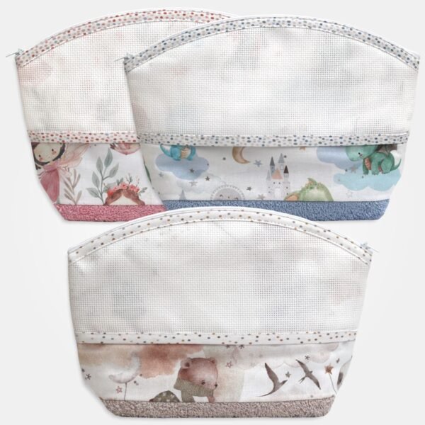 I Ricami del Cuore Buste neonato Busta porta oggetti “Favola” con tela Aida – XPCO35.03 2