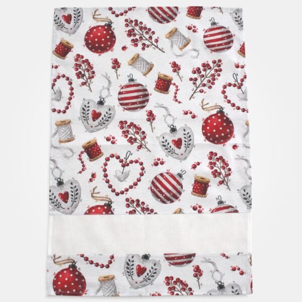 I Ricami del Cuore Linea Natale Strofinaccio Cuori di Natale con tela Aida – XPNA53.12