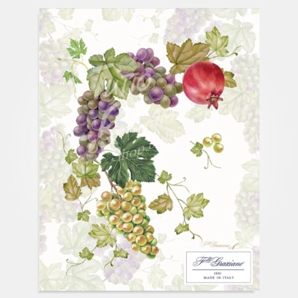 I Ricami del Cuore Cucina Strofinaccio Vite in lino – XPST130