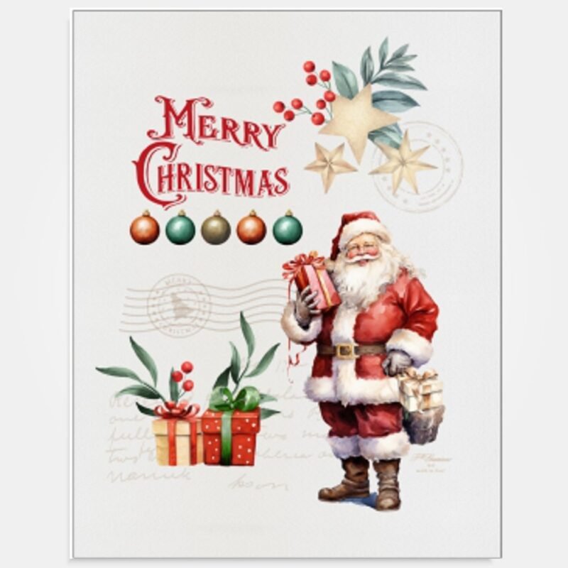 I Ricami del Cuore Linea Natale Strofinaccio Corvara in lino – XPSTNA80 4