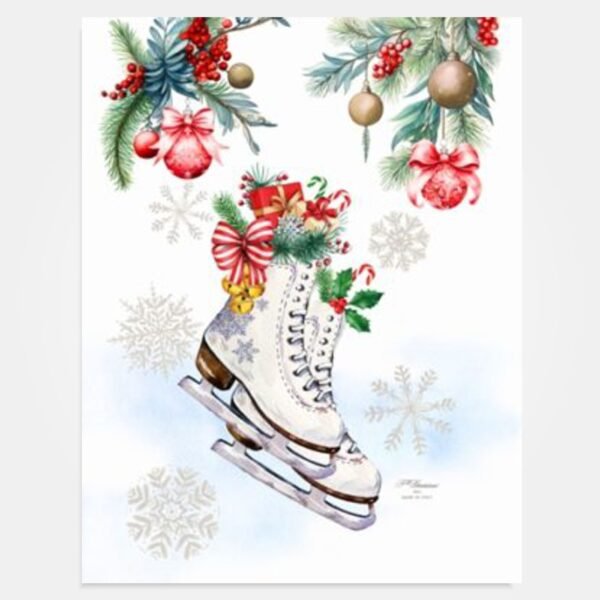 I Ricami del Cuore Linea Natale Strofinaccio Zermatt in lino – XPSTNA82