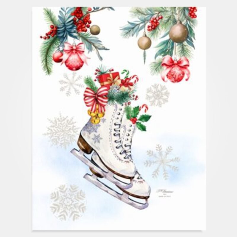 I Ricami del Cuore Linea Natale Strofinaccio Renne Babbo Natale con Tela AIDA – XPSTNA69 4