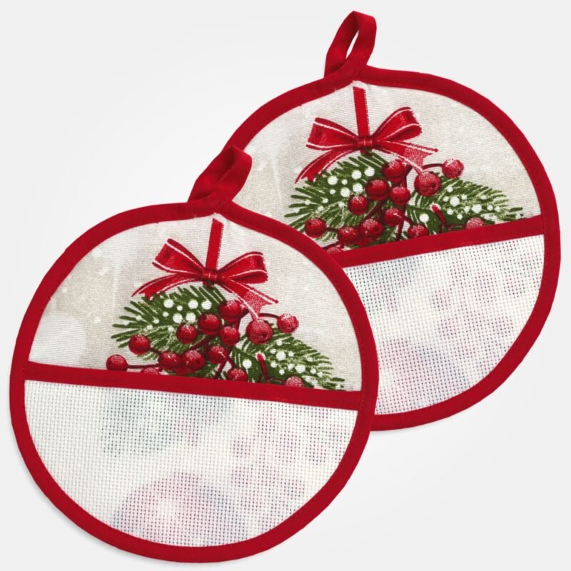 I Ricami del Cuore Guantoni e presine natalizie Set due presine –XPNA732.19 8