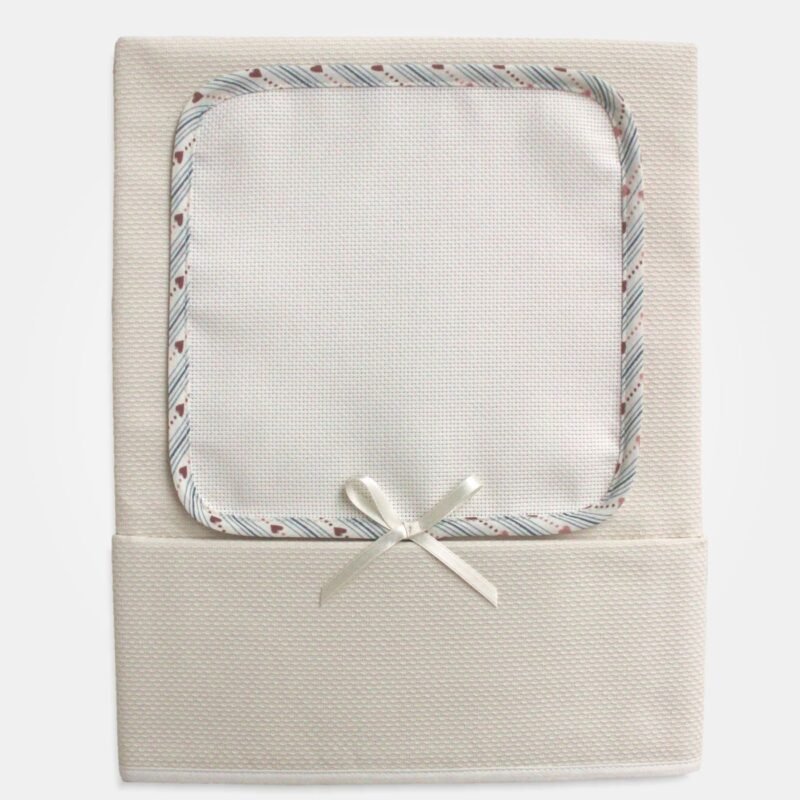 I Ricami del Cuore Culla Copertina da culla “Favola” in pile con tela Aida – XPLE35 8