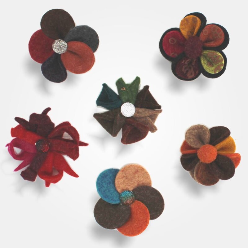 I Ricami del Cuore Spille 5 Spille decorative in feltro – SPF163 10