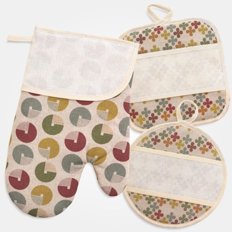 I Ricami del Cuore Cucina Set due presine con tela Aida –XPCU78.19 10