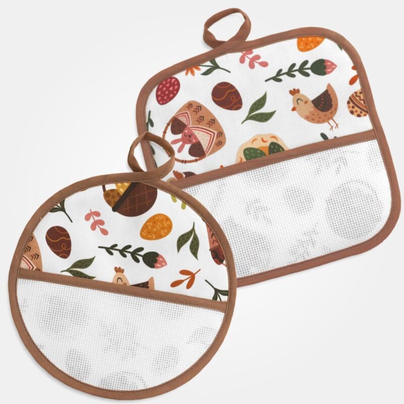 I Ricami del Cuore Cucina Set due presine Fragole con tela Aida –XPCU86.19 9