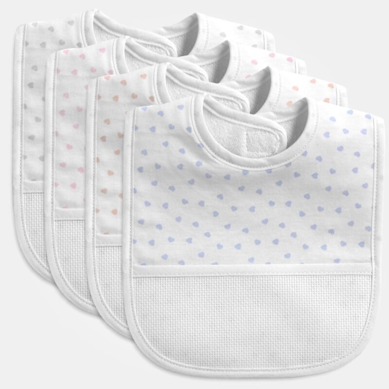 I Ricami del Cuore Bavaglie Bavaglia Jersey Quadretti Chiusura con Velcro – XPBV514 Dis. 47 7