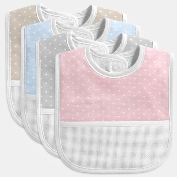 I Ricami del Cuore Bavaglie Bavaglia Jersey Pois Chiusura con Velcro – XPBV514 Dis. 43 2