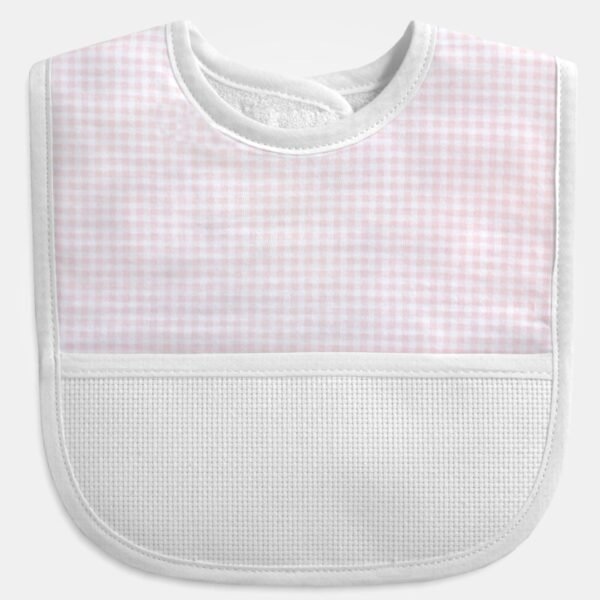 I Ricami del Cuore Bavaglie Bavaglia Jersey Quadretti Chiusura con Velcro – XPBV514 Dis. 47 2