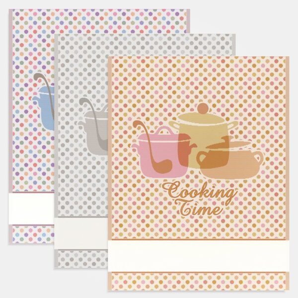 I Ricami del Cuore Strofinacci Strofinaccio Cooking Time POIS con tela Aida – XPST61