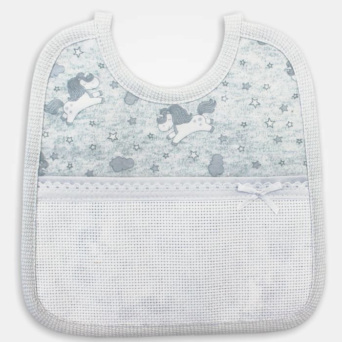 I Ricami del Cuore Bavaglie Bavaglia Spugna con Applicazione e tela Aida – BV1209 4