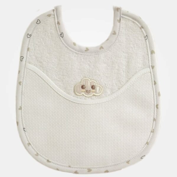 I Ricami del Cuore Bavaglie Bavaglia in Spugna con tela Aida e Applicazione – BV1169 I Ricami del Cuore Bavaglie Bavaglia in Spugna con tela Aida e Applicazione – BV1169