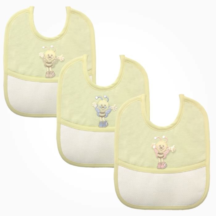 I Ricami del Cuore Bavaglie Bavaglia Jersey con tela Aida e Applicazione – BV1172 3 I Ricami del Cuore Bavaglie Bavaglia Jersey con tela Aida e Applicazione – BV1172 3