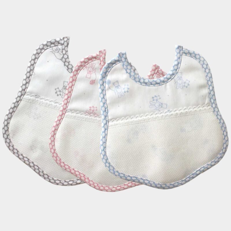 I Ricami del Cuore Bavaglie Bavaglia Spugna con Applicazione e tela Aida – BV1209 5