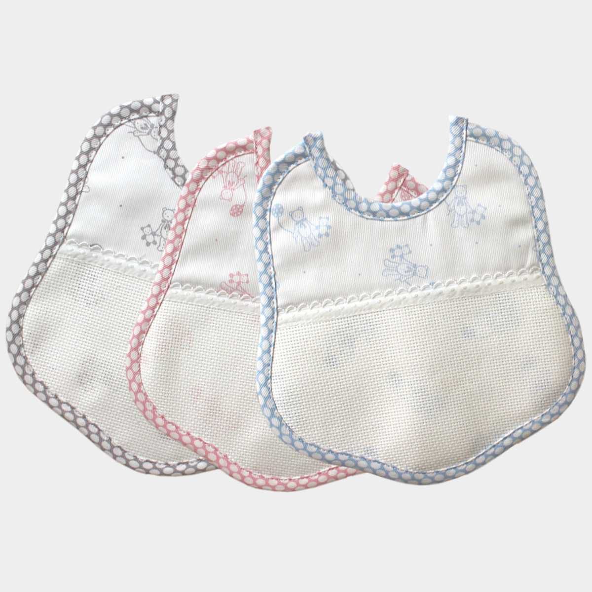 I Ricami del Cuore Bavaglie Bavaglia Millerighe Orsetti – BV1300 3 I Ricami del Cuore Bavaglie Bavaglia Millerighe Orsetti – BV1300 3