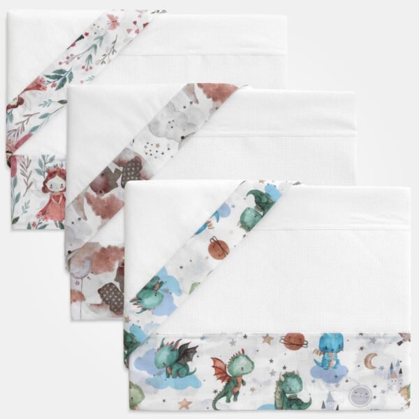 I Ricami del Cuore Lenzuolini e copertine Coordinato Lettino ” Favola” con tela Aida – LEL150.2