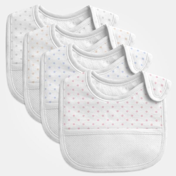 I Ricami del Cuore Bavaglie Bavaglia Jersey Pois Chiusura con Velcro – XPBV73