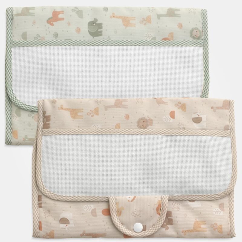 I Ricami del Cuore Bavaglie Set neonato “Africa”: busta, bavaglia, salvietta con tela Aida – XPCO39.17 8