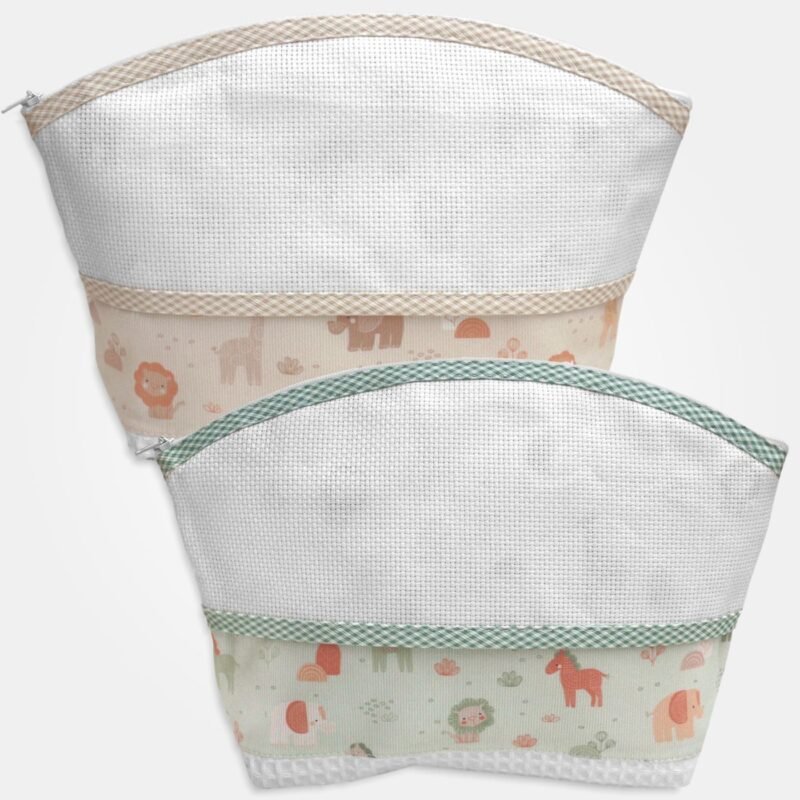 I Ricami del Cuore Buste neonato Sacca Porta Corredino “Africa” con tela Aida – XPCO39.16 7