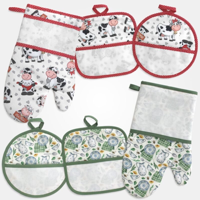 I Ricami del Cuore Cucina KIT Guantone e Presina con filo Mouliné e Schema ricamo – CU2605.20K-B 14