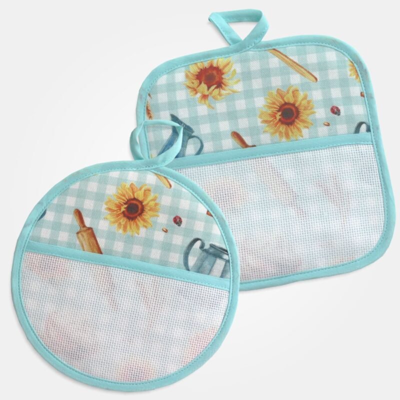 I Ricami del Cuore Cucina Presina a cappuccio Girasoli con tela Aida – XPCU88.09 8