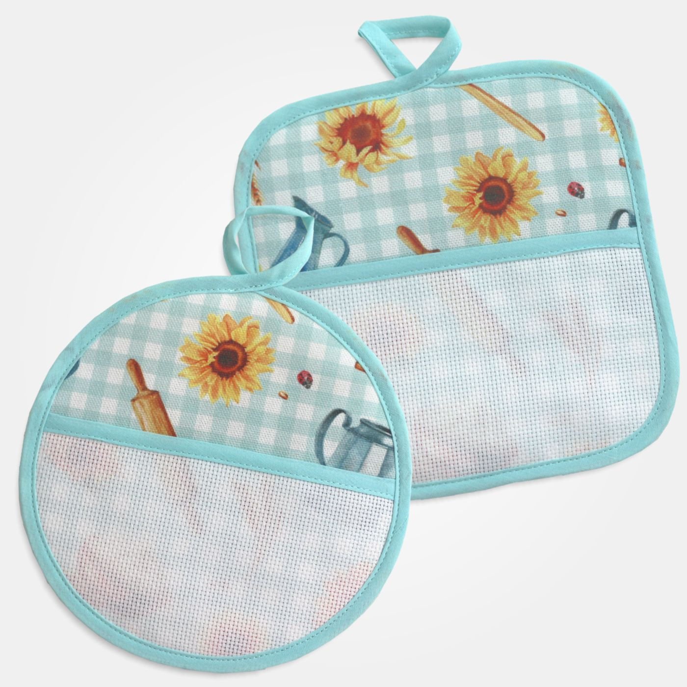 I Ricami del Cuore Cucina Set due presine Girasoli con tela Aida –XPCU88.19 3 I Ricami del Cuore Cucina Set due presine Girasoli con tela Aida –XPCU88.19 3