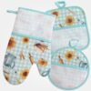I Ricami del Cuore Cucina Set Guantone e Presine Girasoli con tela Aida – XPCU88.20 7