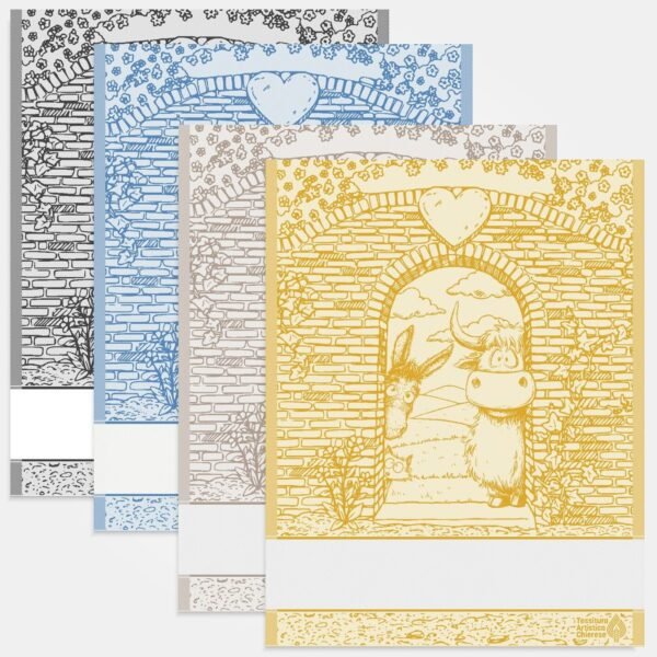 I Ricami del Cuore Strofinacci Strofinaccio Happy Farm con tela Aida -XPST161 I Ricami del Cuore Strofinacci Strofinaccio Happy Farm con tela Aida -XPST161