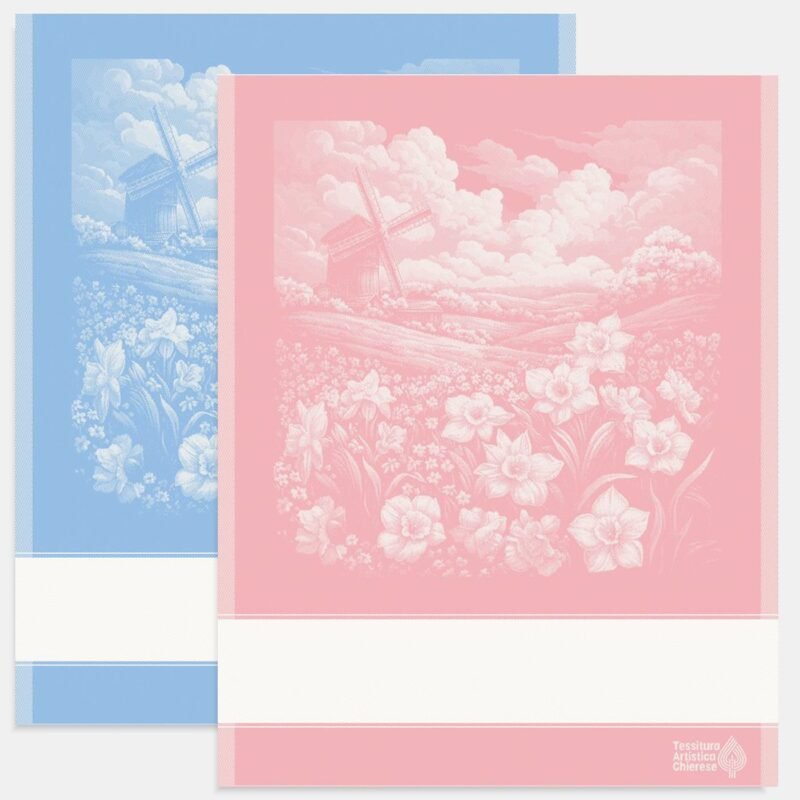 I Ricami del Cuore Cucina Strofinaccio Happy Farm con tela Aida -XPST161 5