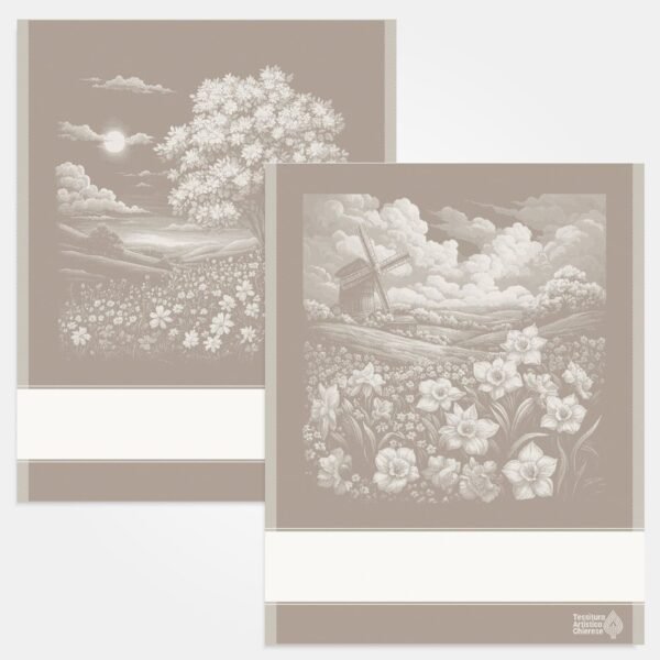 I Ricami del Cuore Strofinacci Strofinaccio Paesaggio in MISTO LINO con tela Aida -XPST164 I Ricami del Cuore Strofinacci Strofinaccio Paesaggio in MISTO LINO con tela Aida -XPST164