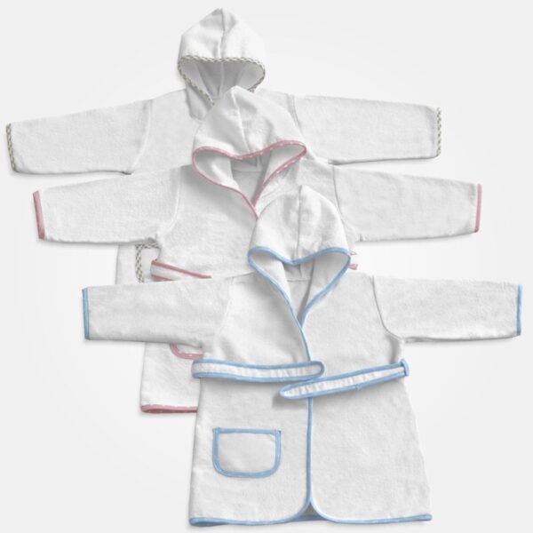 I Ricami del Cuore Accappatoi Accappatoio 2/3 anni con tasca in tela Aida – XPBA484 2