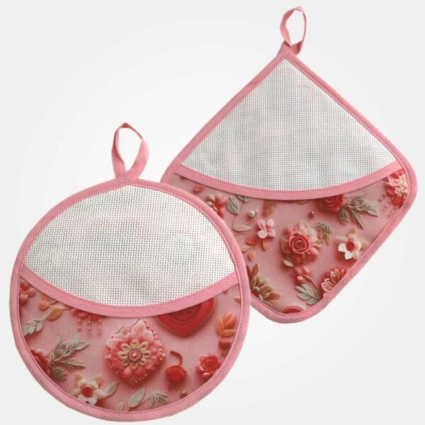 I Ricami del Cuore Cucina Set due presine Rose con tela Aida –XPCU91.19 2