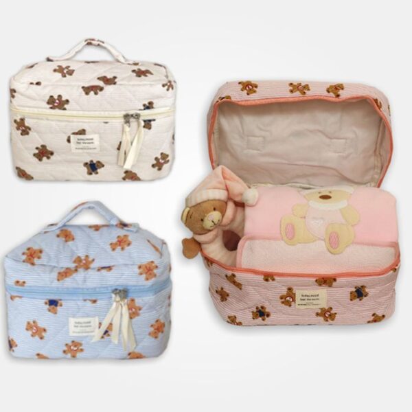 I Ricami del Cuore Coordinati Set Beauty + Copertina Culla + Sonaglio Orsetto – XPOG23 2