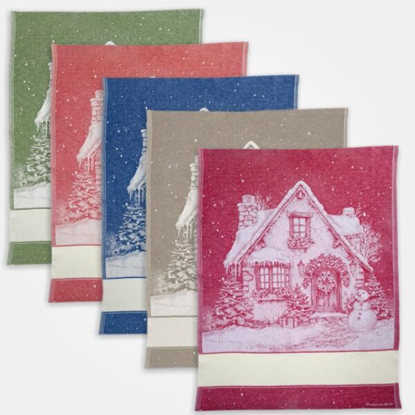 I Ricami del Cuore Linea Natale Strofinaccio Cottage con Tela AIDA – XPSTNA86