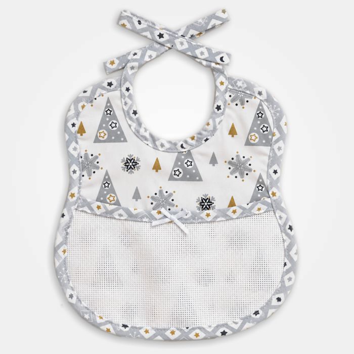 I Ricami del Cuore Bavaglie Natalizie Bavaglia Babbo Natale con Tela Aida – NA252 8