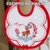 I Ricami del Cuore Bavaglie Natalizie Bavaglia natalizia in spugna con Tela Aida – NA155 10