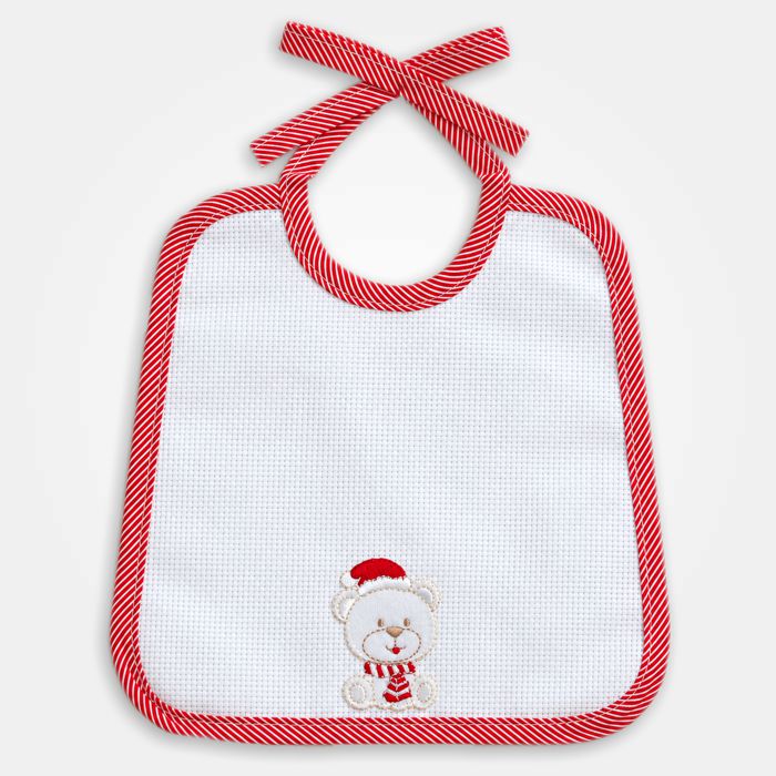 I Ricami del Cuore Bavaglie Natalizie Bavaglia Babbo Natale con Tela Aida – NA252 7