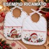 I Ricami del Cuore Bavaglie Natalizie Bavaglia Trapuntata natalizia con Tela Aida – NA247 8