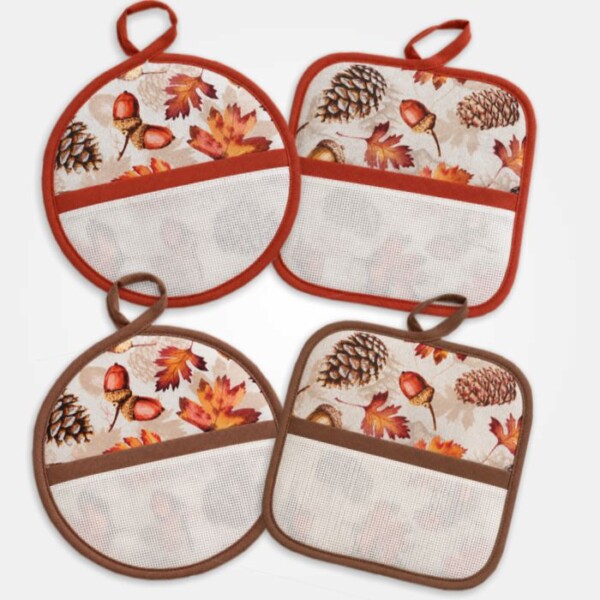 I Ricami del Cuore Cucina Set due presine Autunno –XPCU716.19 2 I Ricami del Cuore Cucina Set due presine Autunno –XPCU716.19 2