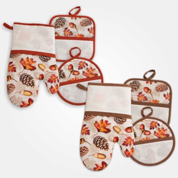 I Ricami del Cuore Cucina Set Guantone e Presine Autunno – XPCU716.20 2 I Ricami del Cuore Cucina Set Guantone e Presine Autunno – XPCU716.20 2