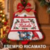 I Ricami del Cuore Fuori porta natalizi Fuori porta Campana -XPFP33 12