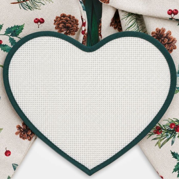 I Ricami del Cuore Fuori porta natalizi Fuori Porta Fiocco con Cuore in Tela Aida – XPFP35 I Ricami del Cuore Fuori porta natalizi Fuori Porta Fiocco con Cuore in Tela Aida – XPFP35
